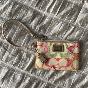 Colorful Coach Wristlet